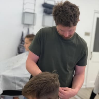 Barber at work